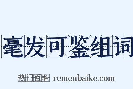 毫发可鉴组词是什么意思的图片